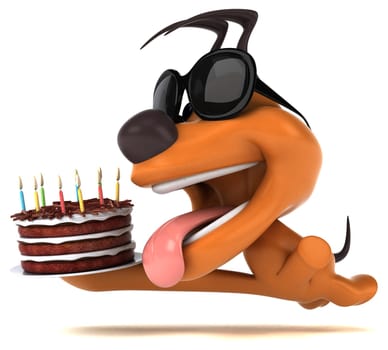 Fun dog - 3D Illustration