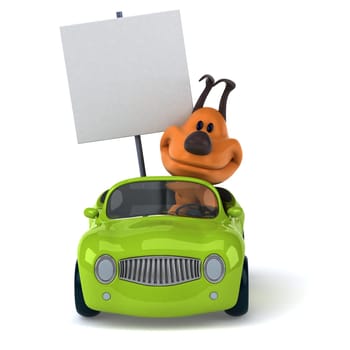 Fun dog - 3D Illustration