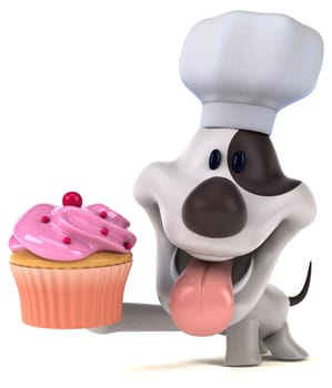 Fun dog - 3D Illustration