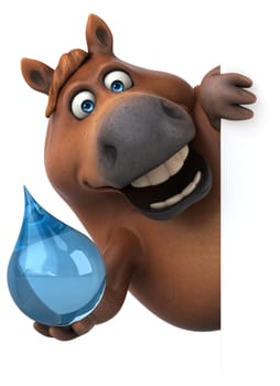 Fun horse - 3D Illustration