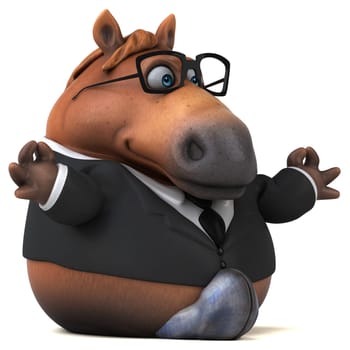 Fun horse - 3D Illustration
