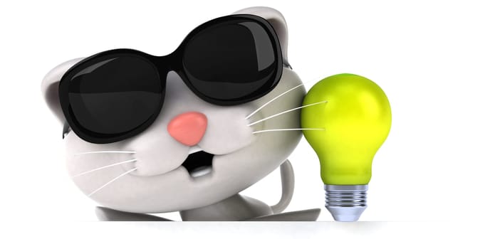Fun cat - 3D Illustration