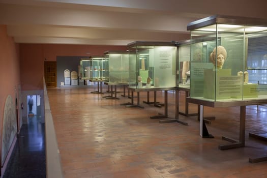 Jaen, Spain - December 29th, 2017: Museum of Archaeology and Fine Arts, or simply Museum of Jaen. Indoors