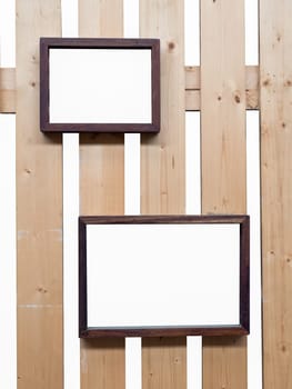 Vintage gold frame with ornament, white wooden background, free space for your design and home interior