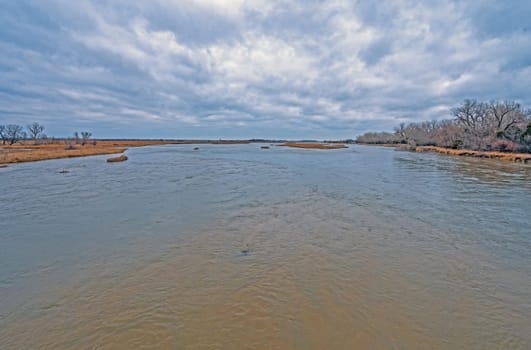 A Mile and Six Inches Deep View of a the Platte River near Kearney, Nebraska