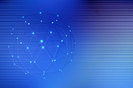3d illustration. Global Network Lines with Dots Connection abstract background . Concept global business. space for text