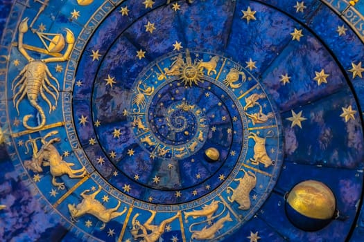 Droste effect background. Abstract design for concepts related to astrology and fantasy.