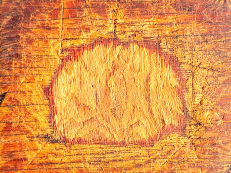 Texture of an old wooden cutting board. Place for text. Background image. Wood surface.
