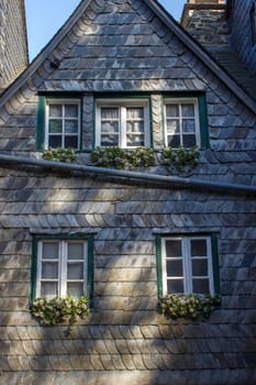 picturesque house in the historic center of Monschau, Germany
