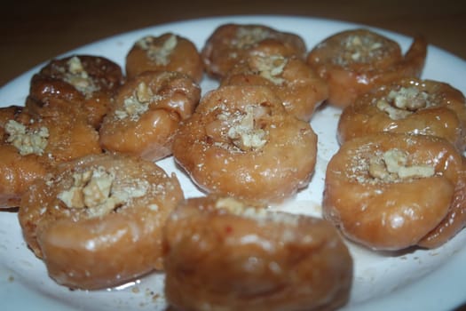 Delicious and tasty Asian sweet dish called balu shahi or baloshahi or balushahi. This dish is street sweet found in Pakistan India and Bangladesh and served in the festivities.