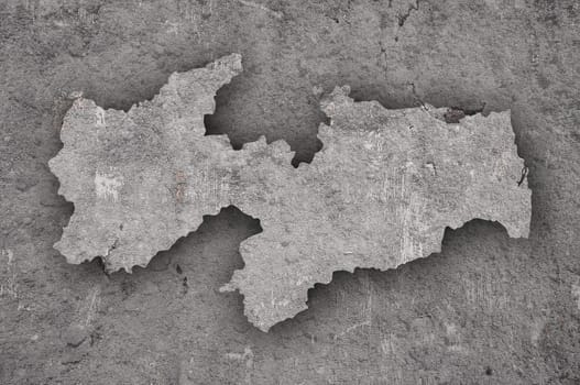 Map of Paraiba on weathered concrete