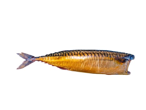 Smoked mackerel fish on a white plate. Salted mackerel fish. Canned food. Food photo. Recipe. Menu of dishes. Vegetarian food. Home kitchen. Fishing. Background image. Place for your text.