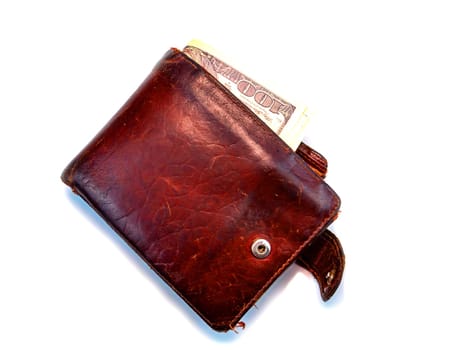 Money American dollars in a man's wallet. Man's wallet with money. American dollar currency. Salary in the wallet. Business. Bank loan. Bank deposit. Business and finance. Cash finance.