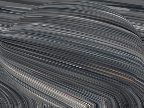 Illustration of an abstract curvature of space in dark colors. Background image. Abstract illustration. Place for your text. Template. Poster. Volumetric image.