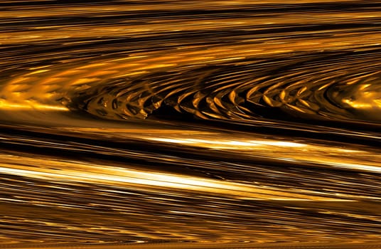 Illustration of abstract swirls in gold tones. Golden cycle. Whirlpool on the water. Dragotsunnaya spiral. Fantasy abstract illustration. Background image. Place for text. Poster. Booklet. Billboard.