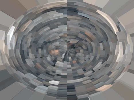Illustration of an abstract circulation in dark colors. Background image. Abstract illustration. Place for your text. Template. Poster. Volumetric image.