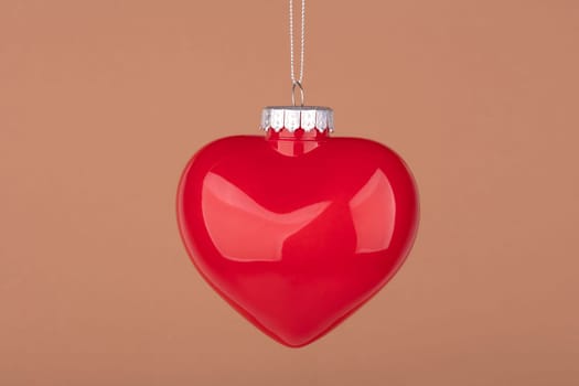 Decorative Heart isolated on beige background
