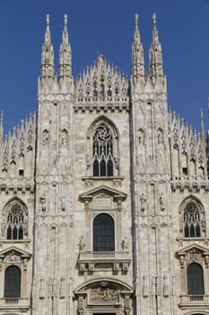 The Milan Cathedral or Duomo di Milano is the gothic cathedral church of Milan