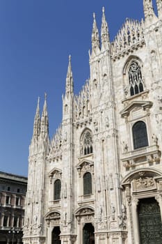 The Milan Cathedral or Duomo di Milano is the gothic cathedral church of Milan