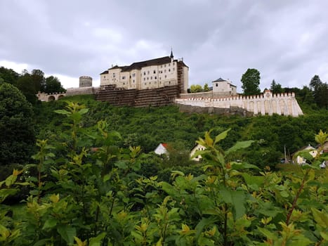 A view of Cesky Sternberk castle, Bohemian gothic castle.