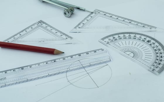 Design Professional services drawing tools close up
