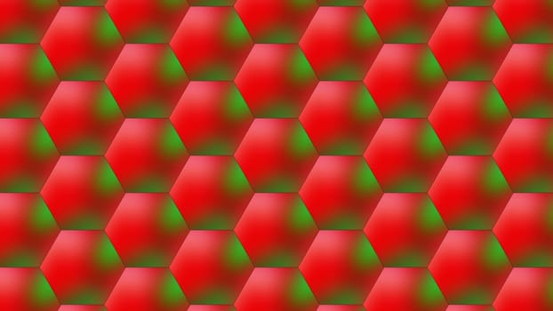 Geometric honeycomb with 3d render structure. Decorative hexagon in futuristic lines with simple ornaments. Polygonal mosaic with modern minimalist interior tracery