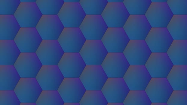 Geometric honeycomb with 3d render structure. Decorative hexagon in futuristic lines with simple ornaments. Polygonal mosaic with modern minimalist interior tracery