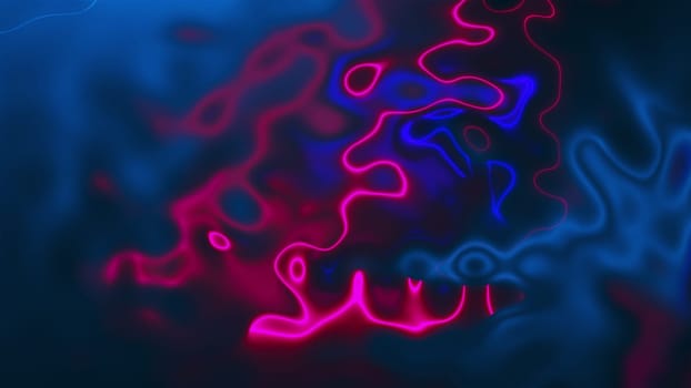 Vivid curves stripes 3d render with geometric blur. Wavy random curvature with gradient and creative lines. Diverging circular digital presentation with varying textures