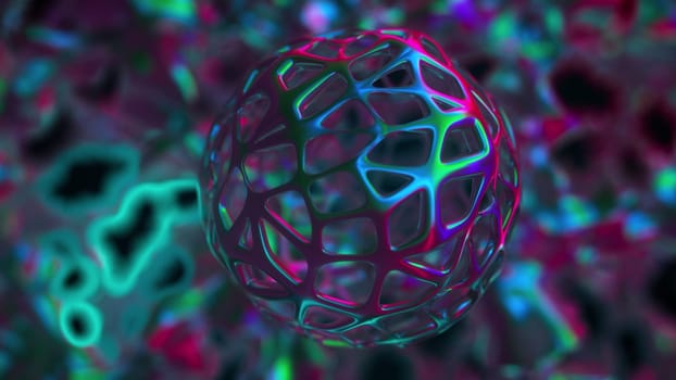 Rainbow glass composition, 3d rendering. Computer generated abstract background.