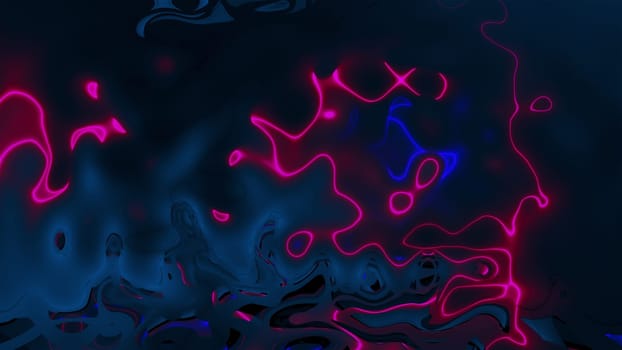 Vivid curves stripes 3d render with geometric blur. Wavy random curvature with gradient and creative lines. Diverging circular digital presentation with varying textures
