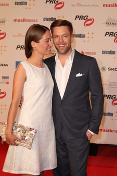 Tom Gaebel with girlfriend Saskia,award ceremony of the LEA Award in the Festhalle,Frankfurt/Main,14.04.2015