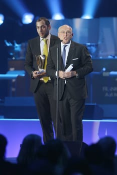 Jan Josef Liefers,Marek Lieberberg and Andre Lieberberg,award ceremony of the LEA Award at the Festhalle,Frankfurt/Main,14.04.2015