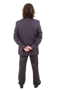 young business man full body from back