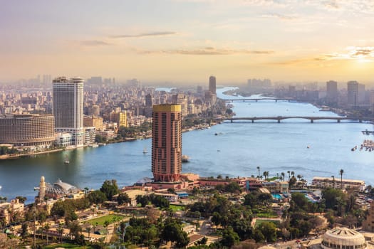 Cairo downtown view at sunset, Egypt.