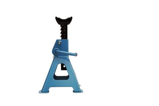 New blue jack stand on white background