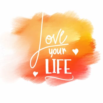 Inspirational quote on a watercolour texture