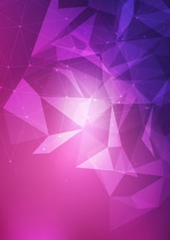 Abstract background with low poly mesh design