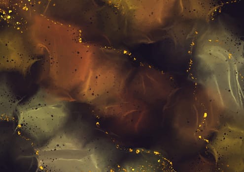 Abstract background with gold glitter and watercolour paint design