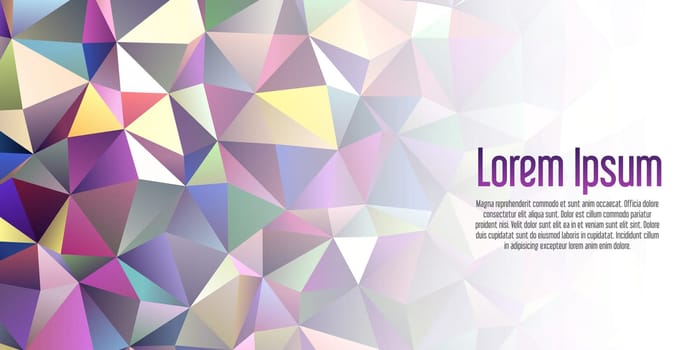 Banner background with a low poly design
