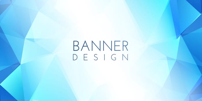 Abstract banner with a low poly design