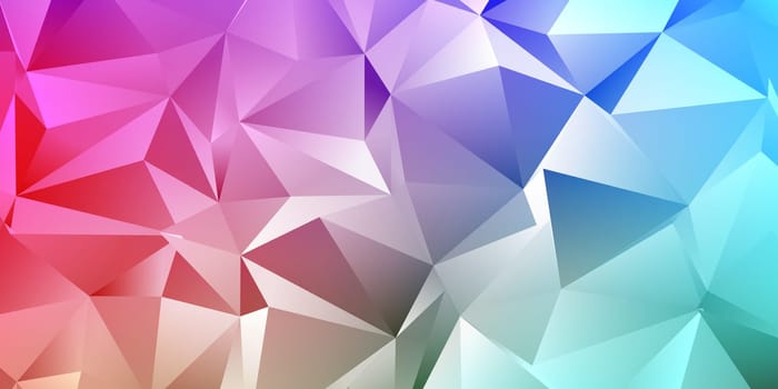 Abstract banner with a low poly design