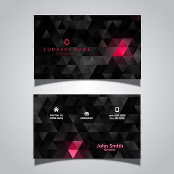 Business card with a low poly modern design