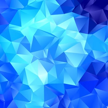 Abstract background with an electric blue low poly design