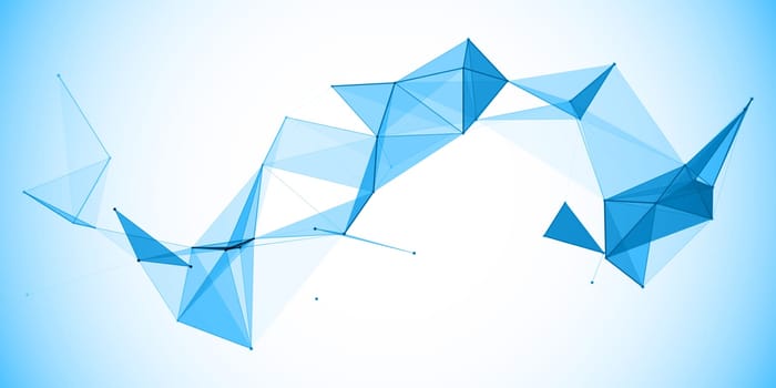 Abstract banner with a modern low poly design