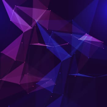 Abstract background with a low poly connections background