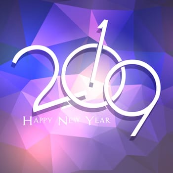 Happy New Year background with a low poly design