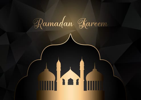 Elegant Ramadan Kareem background with low poly design