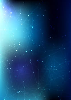 Low poly background with mesh design with connecting lines and dots