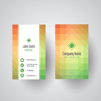 Business card with a low poly design