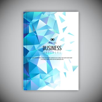 Business brochure template with low poly design